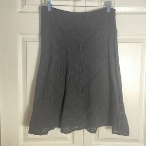 Anthropologie Leifsdottir Lace Skirt Women M Black Witchy Grunge Whimsigoth